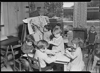Scott's Run, West Virginia. Interior of the Jere WPA nursery - These children are from unemployed miners' homes. - NARA - 518388