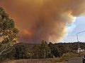 Smoke from the Orroral Valley fire, Tharwa NSW