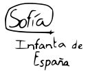 Infanta Sofía's signature