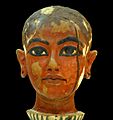 Tête de Toutânkhamon enfant (musée du Caire Egypte)