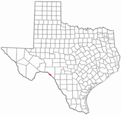 Location of Box Canyon-Amistad, Texas