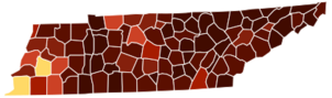 Tennessee Counties by race (2020 census)