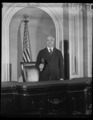 The Vice President makes ready for extra session. Vice President Curtis, standing in the ? of the Senate Chamber ready to open the extra session of the 71st Congress. Many important issues LCCN2016889265