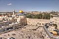 The Western Wall and Dome of the rock in the old city of Jerusalem