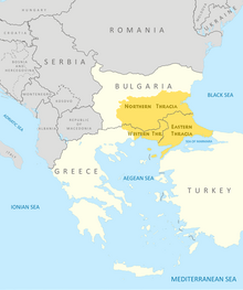Thrace and present-day state borderlines