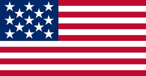 U.S. 13-star boat flag (1912-1916)
