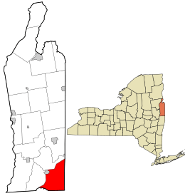 Location in Washington County and the state of New York.