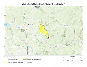 Watershed of Lake Creek (Sugar Creek tributary)