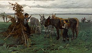 Willem Maris - Boys herding donkeys - Google Art Project