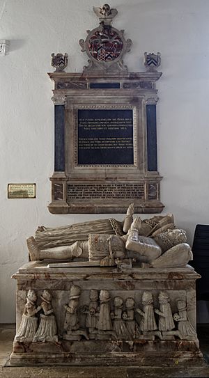 17th-century Henry Maynard monument Church of St Mary Little Easton Essex England