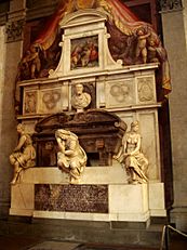 9903 - Firenze - Santa Croce - Tomba di Michelangelo - Foto Giovanni Dall'Orto, 28-Oct-2007