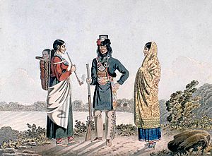 A Métis man and his two wives, circa 1825-1826.jpg