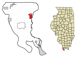 Location of Tamms in Illinois
