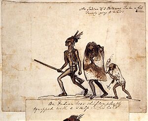 An Indian of ye Outawas Tribe & his Family going to War by George Townshend, 4th Viscount and 1st Marquess Townshend