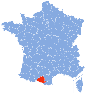 Location of Ariège in France