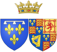 Arms of Henriette of England as Duchess of Orléans
