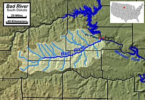 Bad River South Dakota Map 1