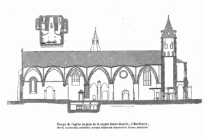 Basilique Saint-Seurin Coupe (Lacourrière 1850)