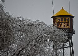 Belle Plaine water tower (Jan 2017)