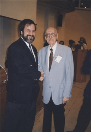 Bob Shprintzen and Angelo DiGeorge in Rome 2002.png