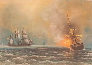 CSS Alabama sinks whaler Virginia