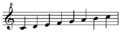 C scale sopranino clef