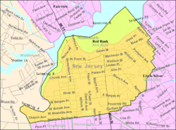 Census Bureau map of Red Bank, New Jersey