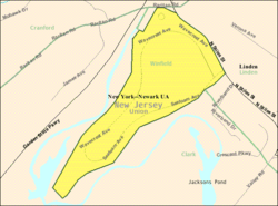 Census Bureau map of Winfield Township, New Jersey.
