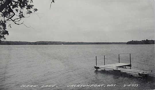Clark Lake in Jacksonport Wisconsin postcard