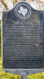 Comanche Springs Texas Historical Marker