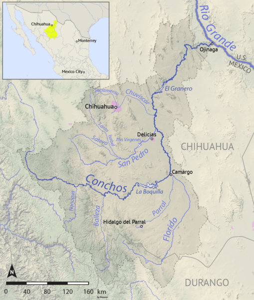 Conchos basin map