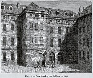 Cour intérieure de la Force en 1840