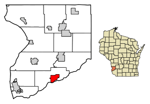 Location of Wauzeka in Crawford County, Wisconsin.