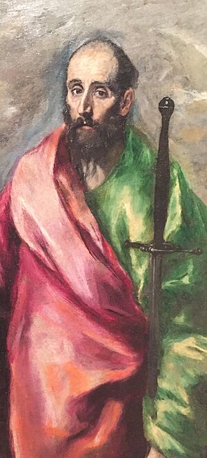 Detail of Saint Paul and sword