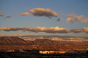 Flatirons view from Broomfield, Colorado