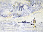 Henri Edmond Cross - Sunset on the Lagoon, Venice - Google Art Project