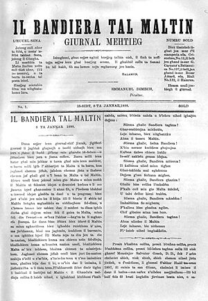 Il-Bandiera tal-Maltin No. 1 (8 January 1898)