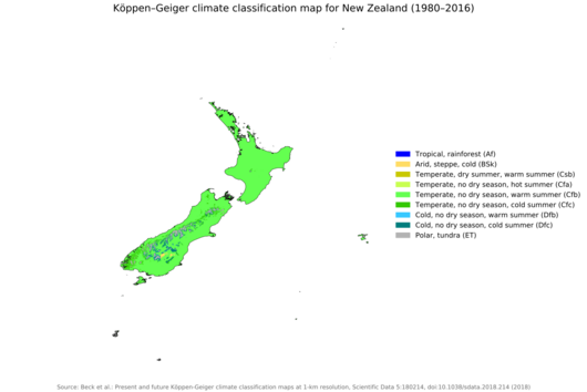 Koppen-Geiger Map NZL present