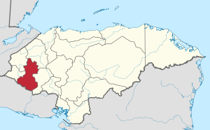 Location of Lempira in Honduras