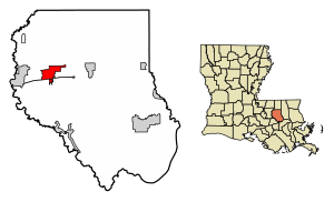 Location of Walker in Livingston Parish, Louisiana.