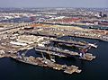Long Beach Naval Shipyard aerial view in October 1993