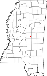 Location of Madden, Mississippi