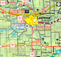 Map of Douglas Co, Ks, USA