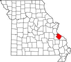 Location of Ste. Genevieve County, Missouri