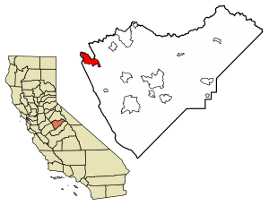 Location of Lake Don Pedro in Mariposa County, California.