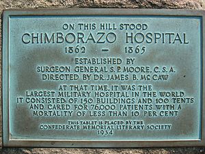 Marker commemorating Chimborazo Hospital