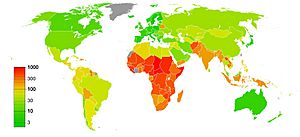 Maternal mortality rate worldwide