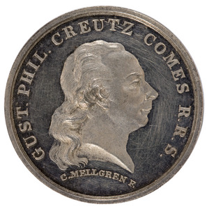 Medalj med Gustaf Filip Creutz i profil - Skoklosters slott - 99397