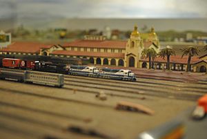 Model of San Diego Union Station at San Diego Model Railroad Museum