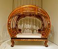 Moon-gate bed shown in the Philadelphia Centennial Exposition, Ningbo, China, c. 1876, satinwood (huang lu), other Asian woods, ivory - Peabody Essex Museum - DSC07353